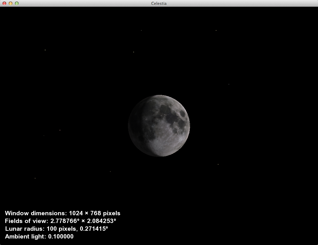 screenshot of Moon generated by Celx program